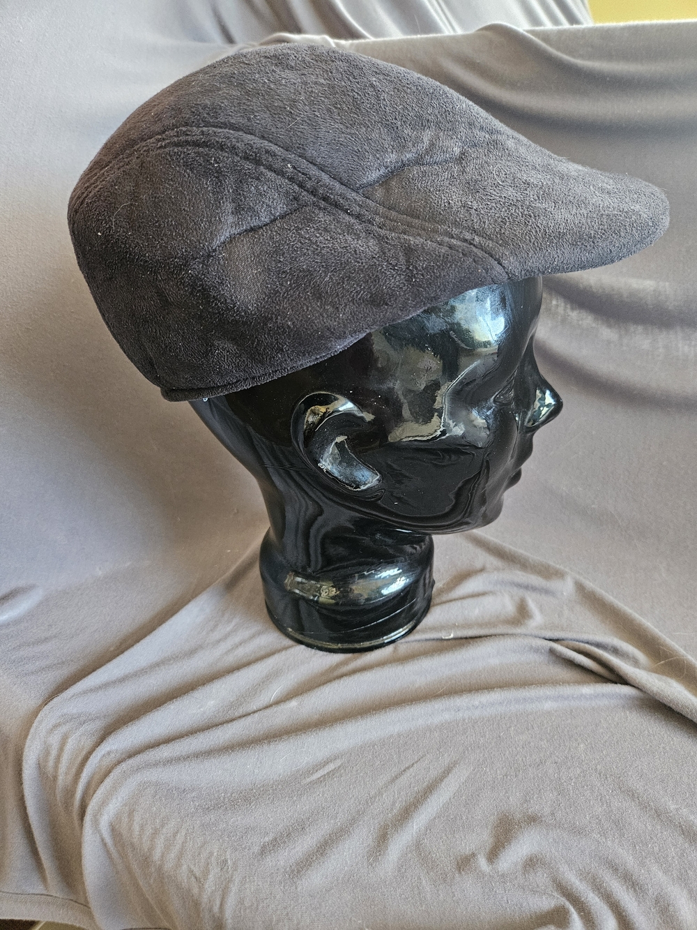 Men's Black Flat Cap